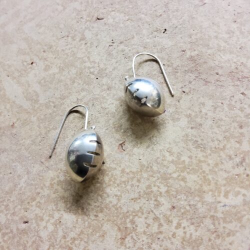 Katrin VandeVeld earrings oval dome with slits $52